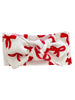 SIIX Collection - Red Bows / Organic Pointelle Bow: 0 - 6 mo.