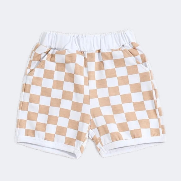Shorts | Tan Checkers