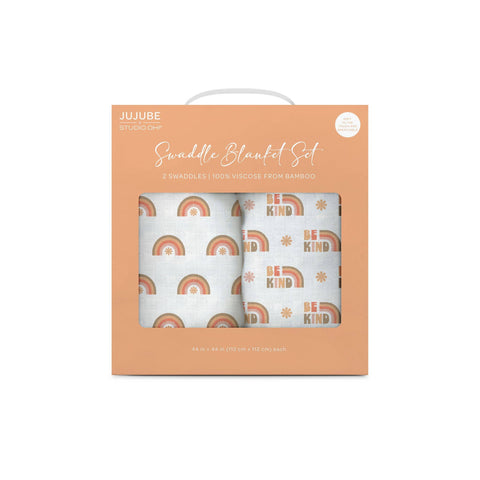 Blanket Set | Be Kind Rainbows Swaddles