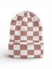 Beanie | Tan Checkerboard