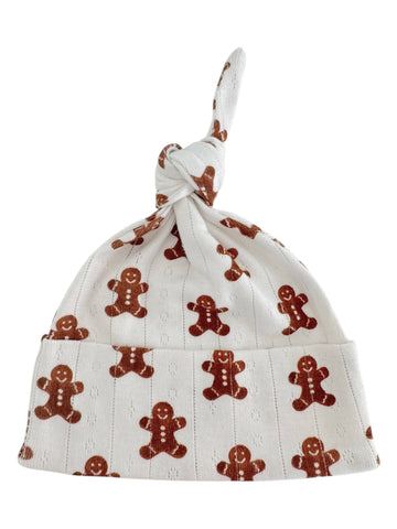 SIIX Collection - Gingerbread / Organic Pointelle Beanie: 0 - 3 mo.