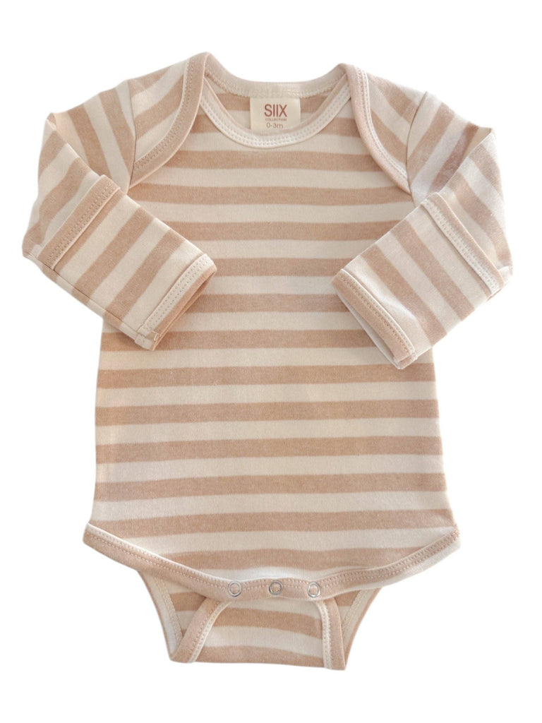Onesie | Biscuit Stripe Long Sleeve