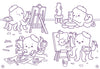 Kawaii Cuties: Coloring Book with Rainbow Pencil