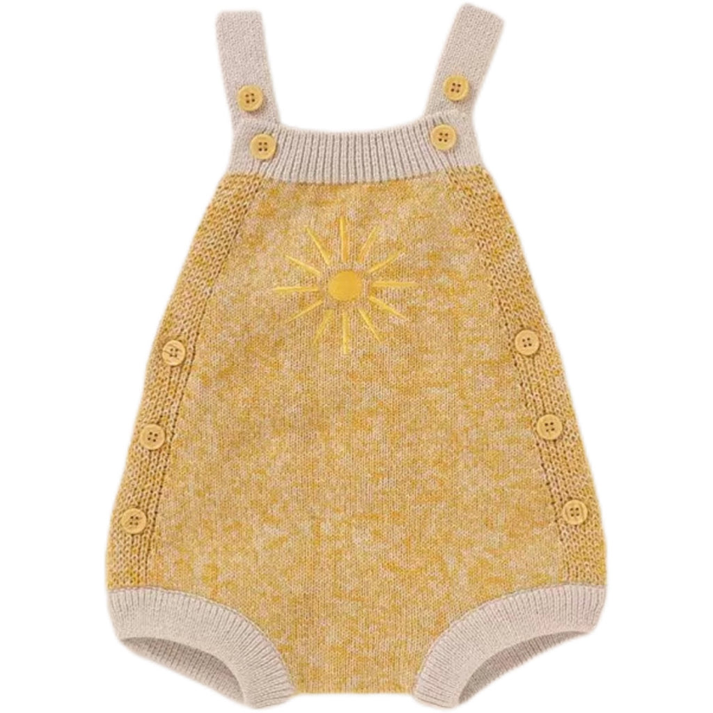 Knit Sun Romper | Yellow