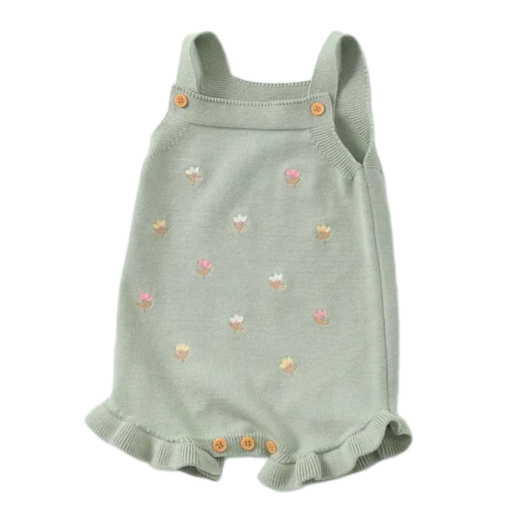 Flowers Knit Romper