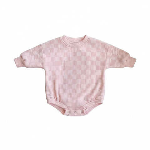 Romper | Pink Checkers
