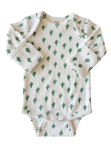 Cactus Organic Long Sleeve Onesie