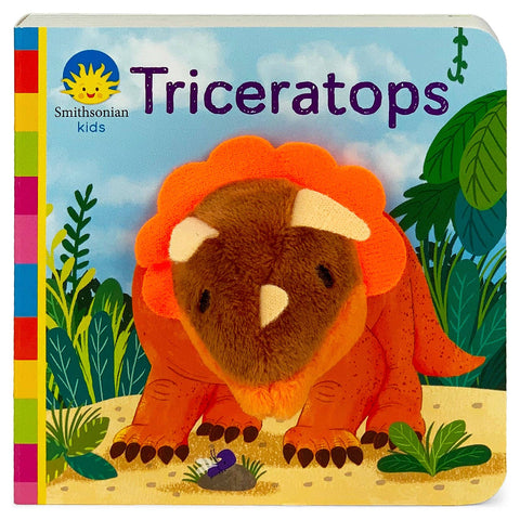 Triceratops Dinosaur Finger Puppet Book