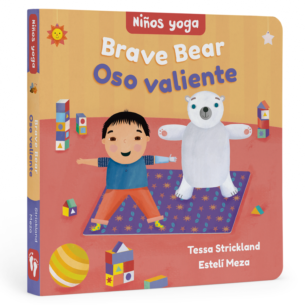 Barefoot Books - Niños yoga: Brave Bear / Oso valiente: Bilingual Spanish Board Book