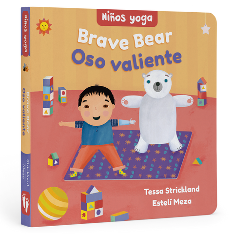 Barefoot Books - Niños yoga: Brave Bear / Oso valiente: Bilingual Spanish Board Book