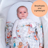 LollyBanks - Baby Muslin Swaddle Blanket 47x47 Wild Wheels