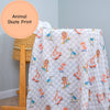 LollyBanks - Baby Muslin Swaddle Blanket 47x47 Wild Wheels