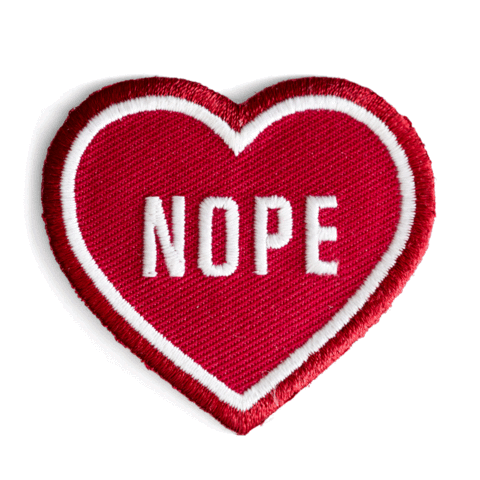 Patch | Nope Heart Iron-On