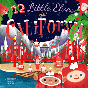12 Little Elves Visit California Story Book