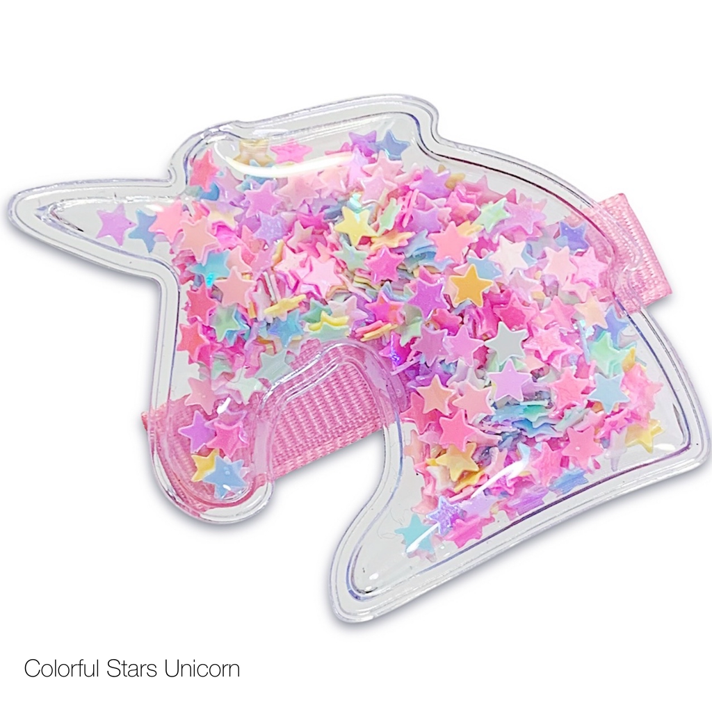 Hair Clip | Pink Unicorn Shaker