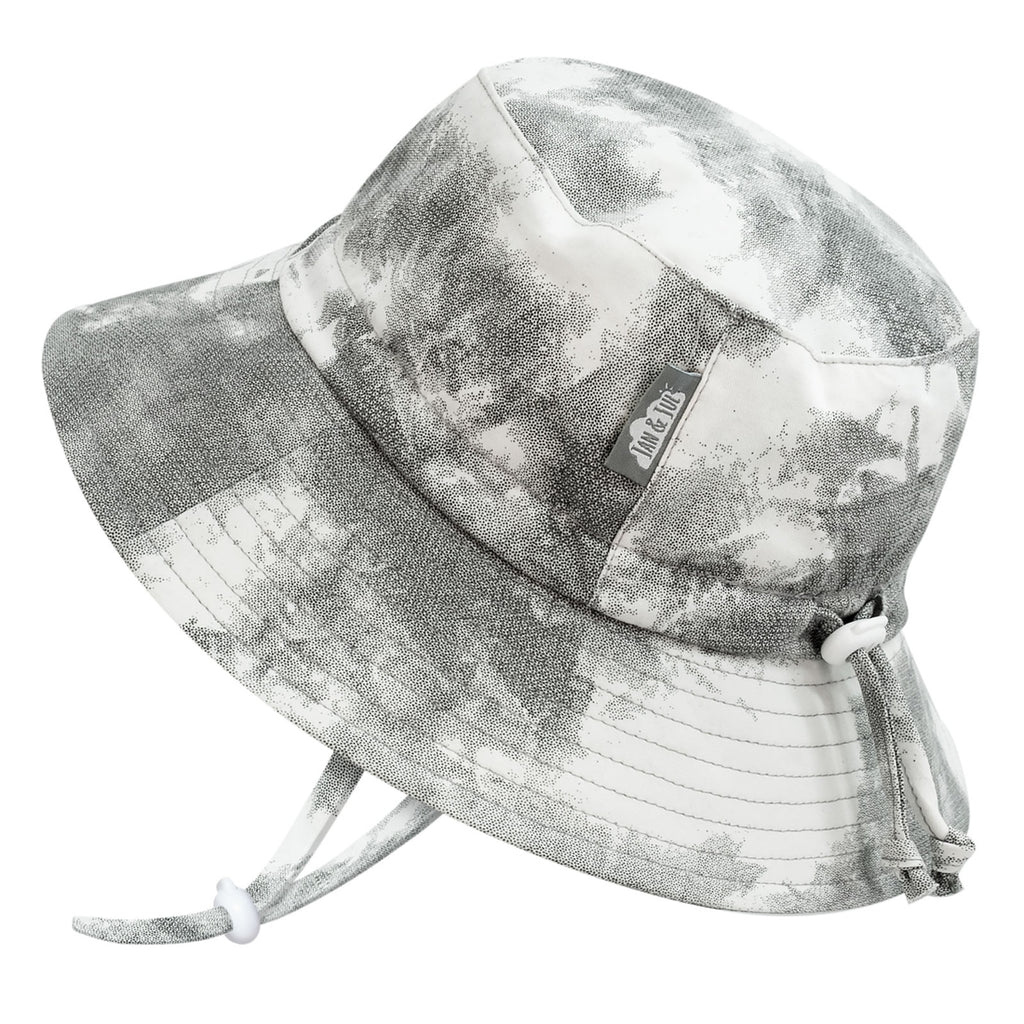 Aqua Dry Bucket Hat | Grey & White Tie Dye