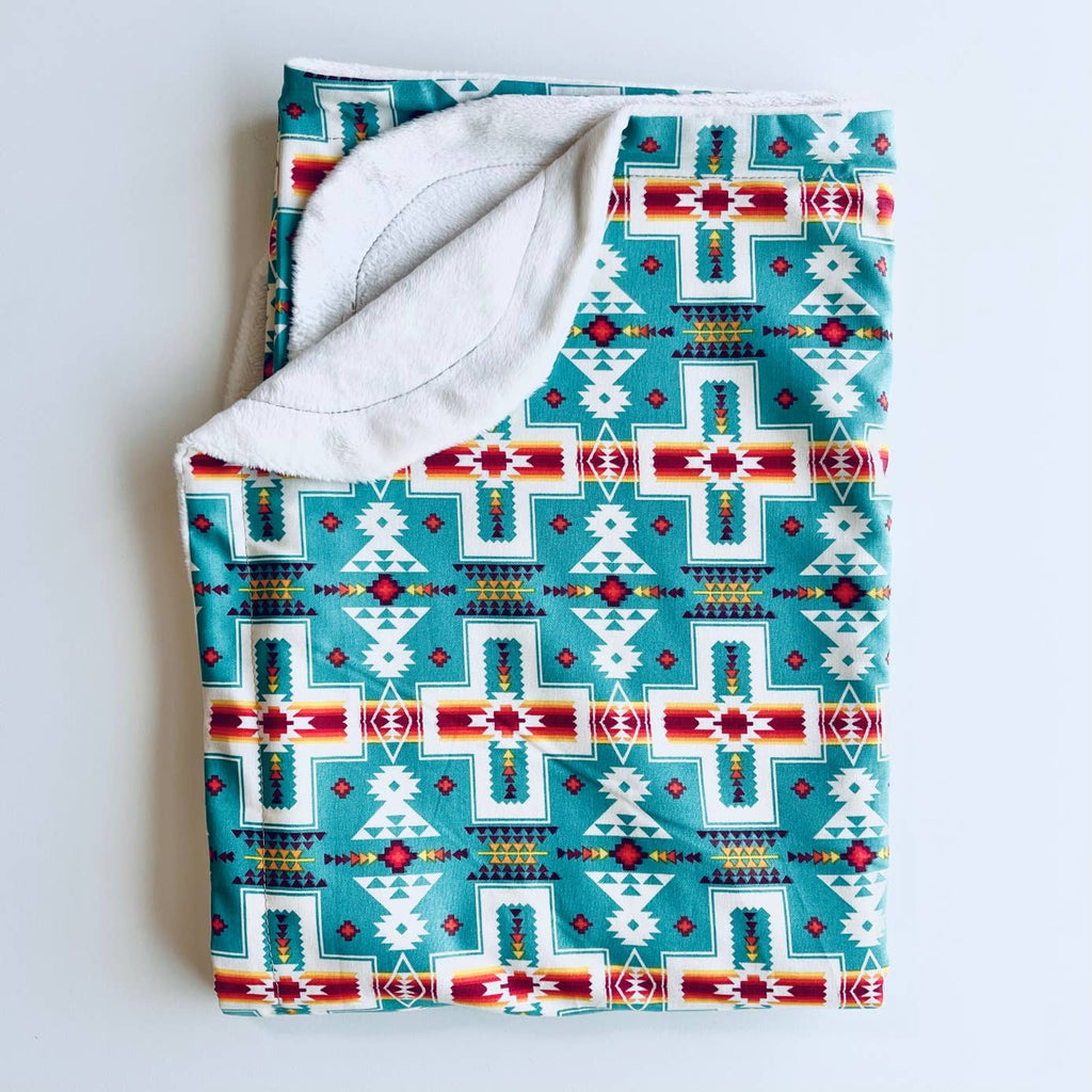 Blanket | Turquoise Cross Blanket