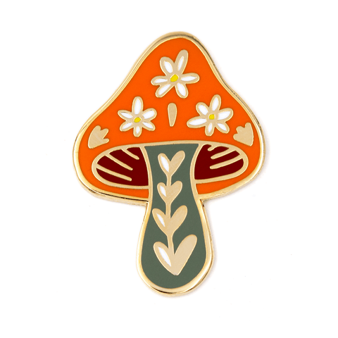 Enamel Pin | Floral Mushroom