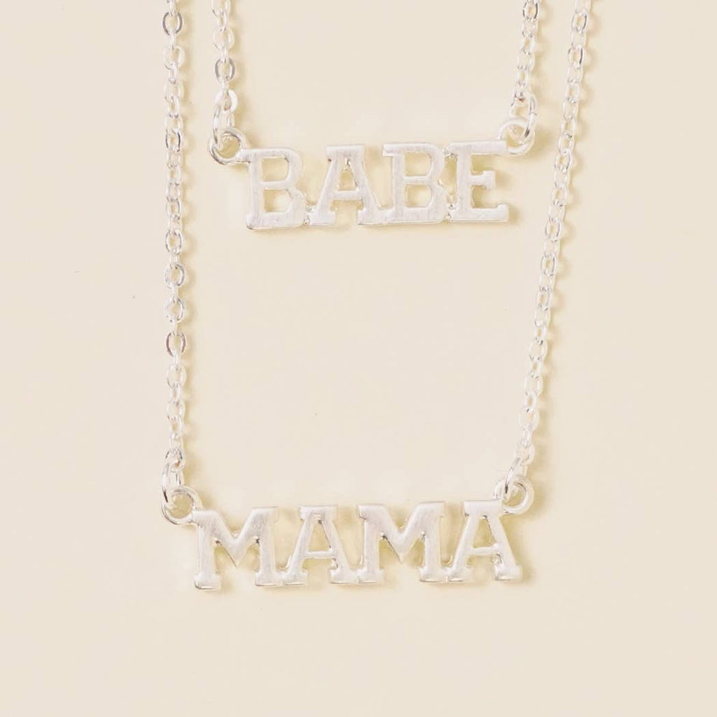 Necklace Set | Mama and Babe Silver