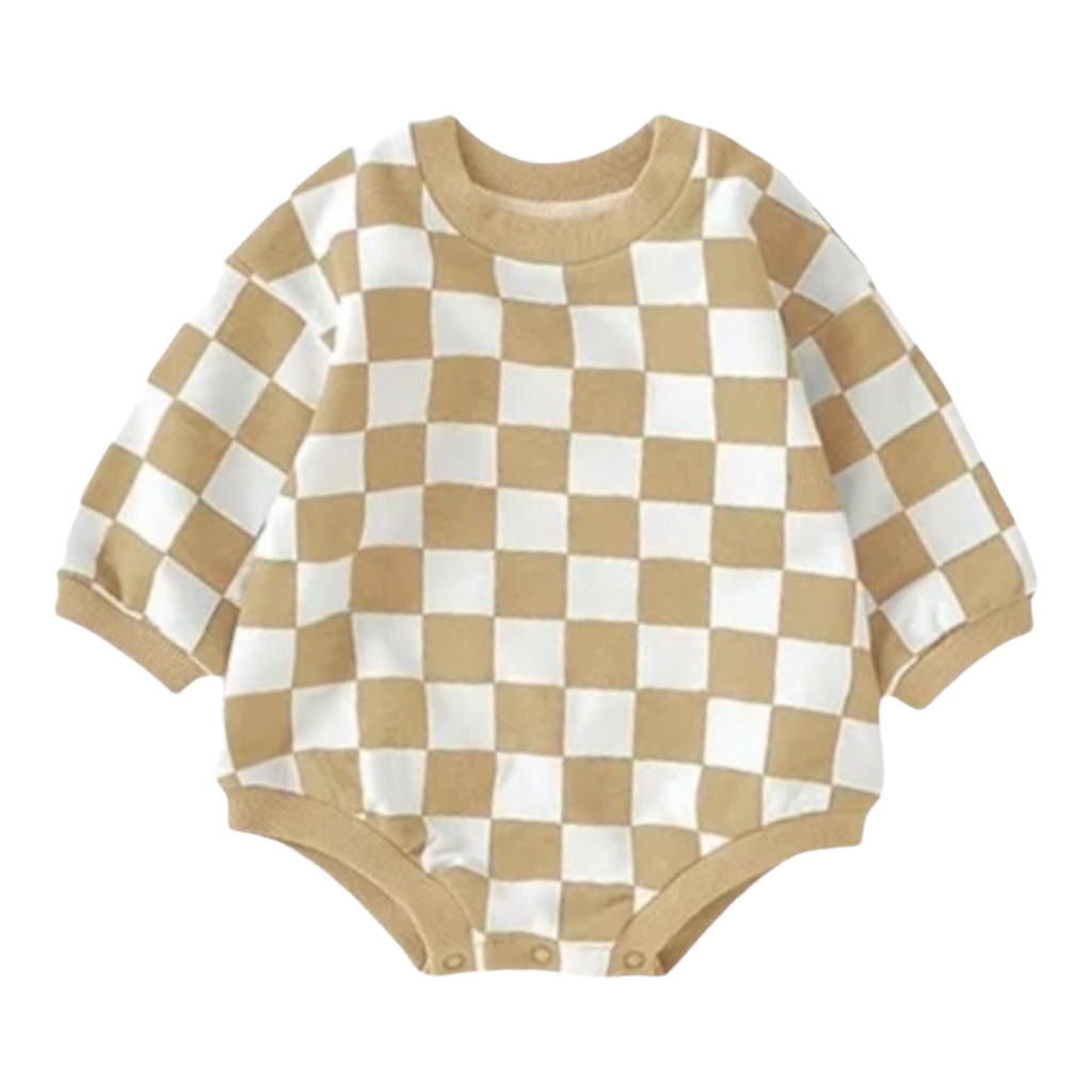 Romper | Mustard Checkers