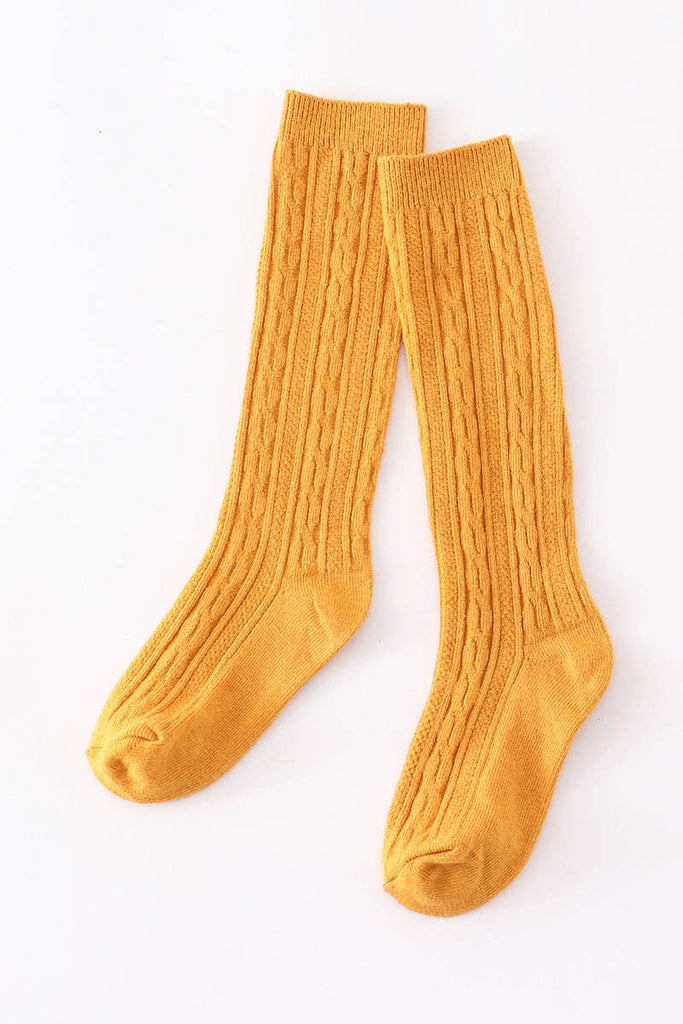 Socks | Mustard Knee High