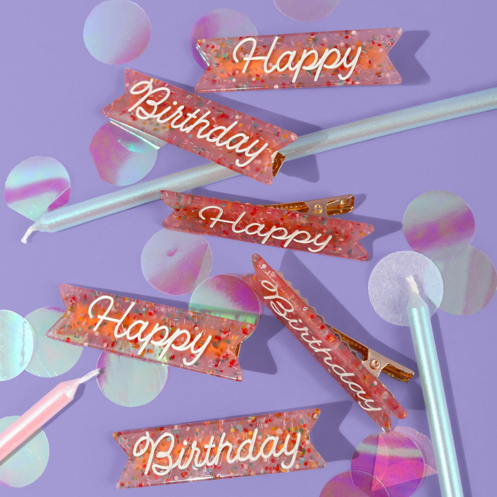 Hair Clips Set | Happy Birthday
