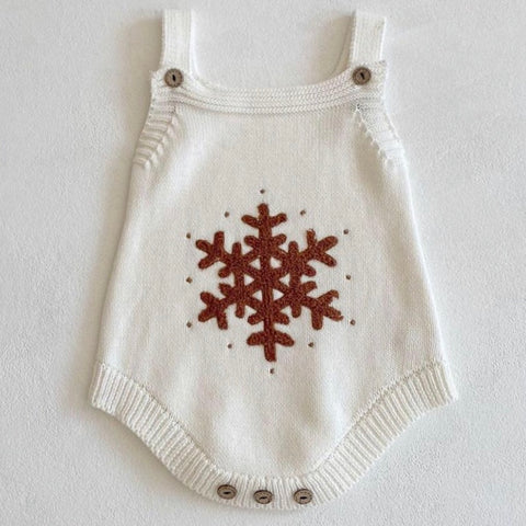 Knit Romper | Snowflake