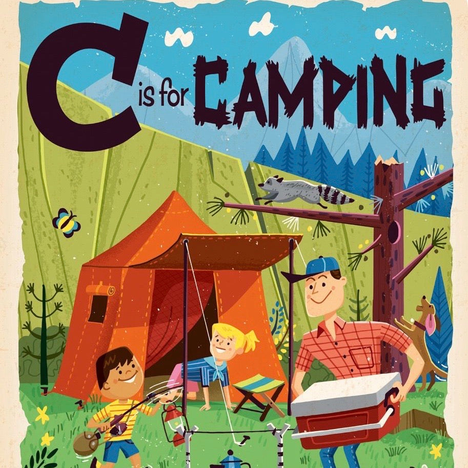 Alphabet Board Book | C is for Camping