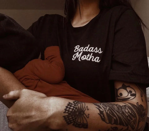 Adult Shirt | Badass Motha Embroidered